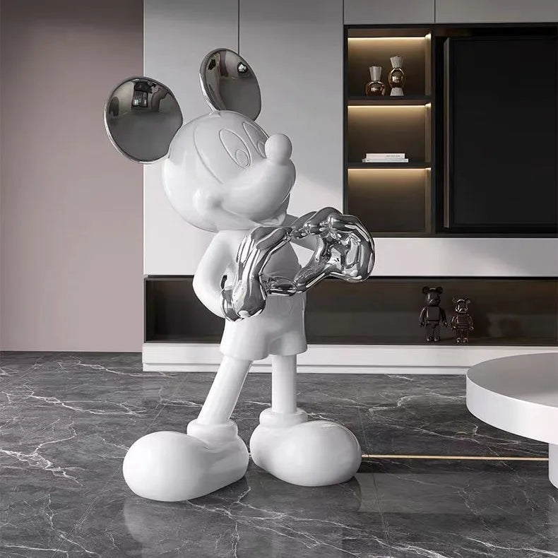 Internet Famous Mickey Mouse Large Resin Ornament Eco-Friendly Painted Floor-Standing for Living Room TV Cabinet Sofa Porch
