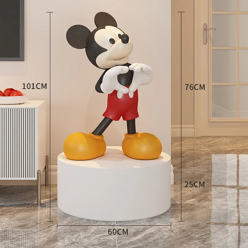 Large Bixin Mickey Mouse Resin TV Cabinet Eco-Friendly High-End Home Decoration for Living Room Floor Decor Housewarming Gifts