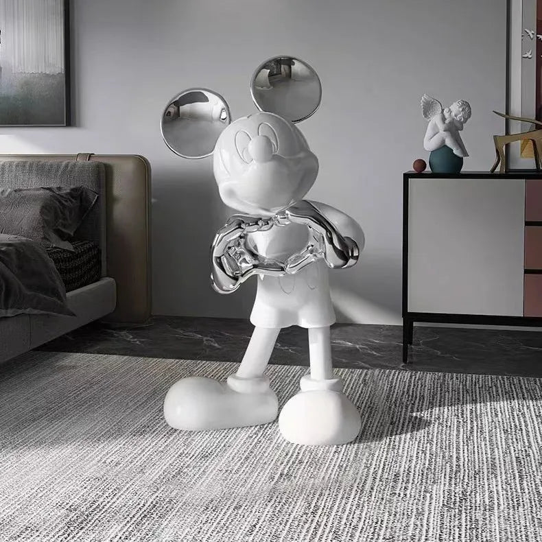 Internet Famous Mickey Mouse Large Resin Ornament Eco-Friendly Painted Floor-Standing for Living Room TV Cabinet Sofa Porch