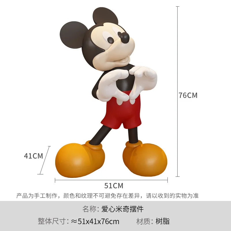Large Bixin Mickey Mouse Resin TV Cabinet Eco-Friendly High-End Home Decoration for Living Room Floor Decor Housewarming Gifts
