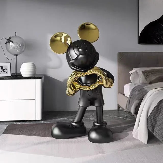 Internet Famous Mickey Mouse Large Resin Ornament Eco-Friendly Painted Floor-Standing for Living Room TV Cabinet Sofa Porch