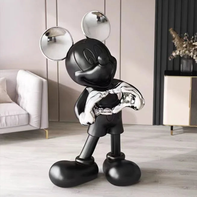 Internet Famous Mickey Mouse Large Resin Ornament Eco-Friendly Painted Floor-Standing for Living Room TV Cabinet Sofa Porch